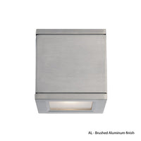 RUBIX Double LED Outdoor Wall Sconce Light 3000K in Brushed Aluminum