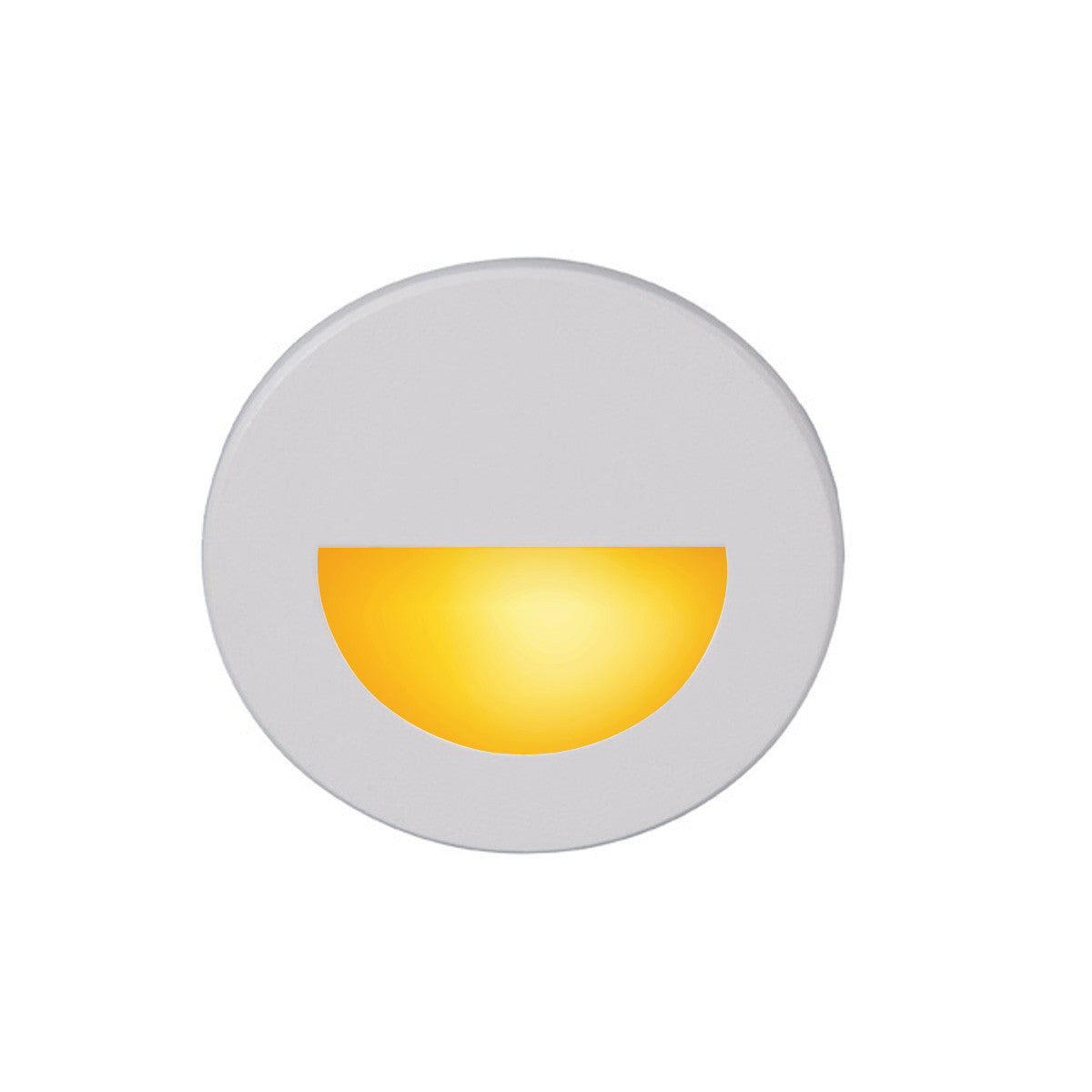 LEDme Round Amber Step and Wall Light in White
