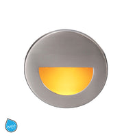 LEDme Round Amber Step and Wall Light in Brushed Nickel