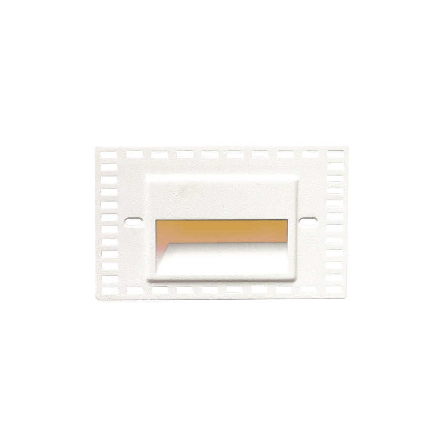 LEDme Horizontal Amber Trimless Step and Wall Light in White
