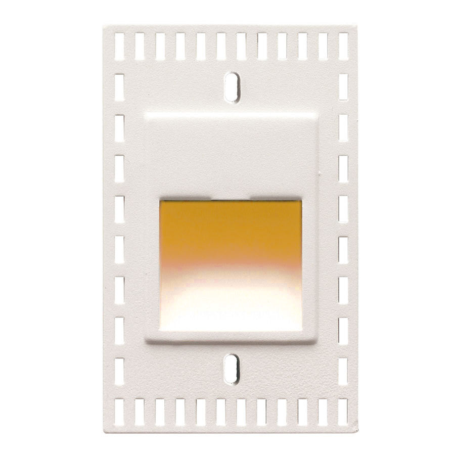 LEDme Vertical Amber Trimless Step and Wall Light in White