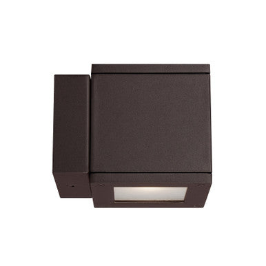 RUBIX Single LED Outdoor Wall Sconce Light 3000K in Bronze