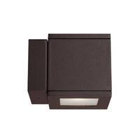 RUBIX Single LED Outdoor Wall Sconce Light 3000K in Bronze