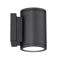 TUBE Double LED Outdoor Wall Sconce Light 3000K in Black
