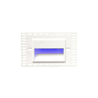 LEDme Horizontal Blue Trimless Step and Wall Light in White