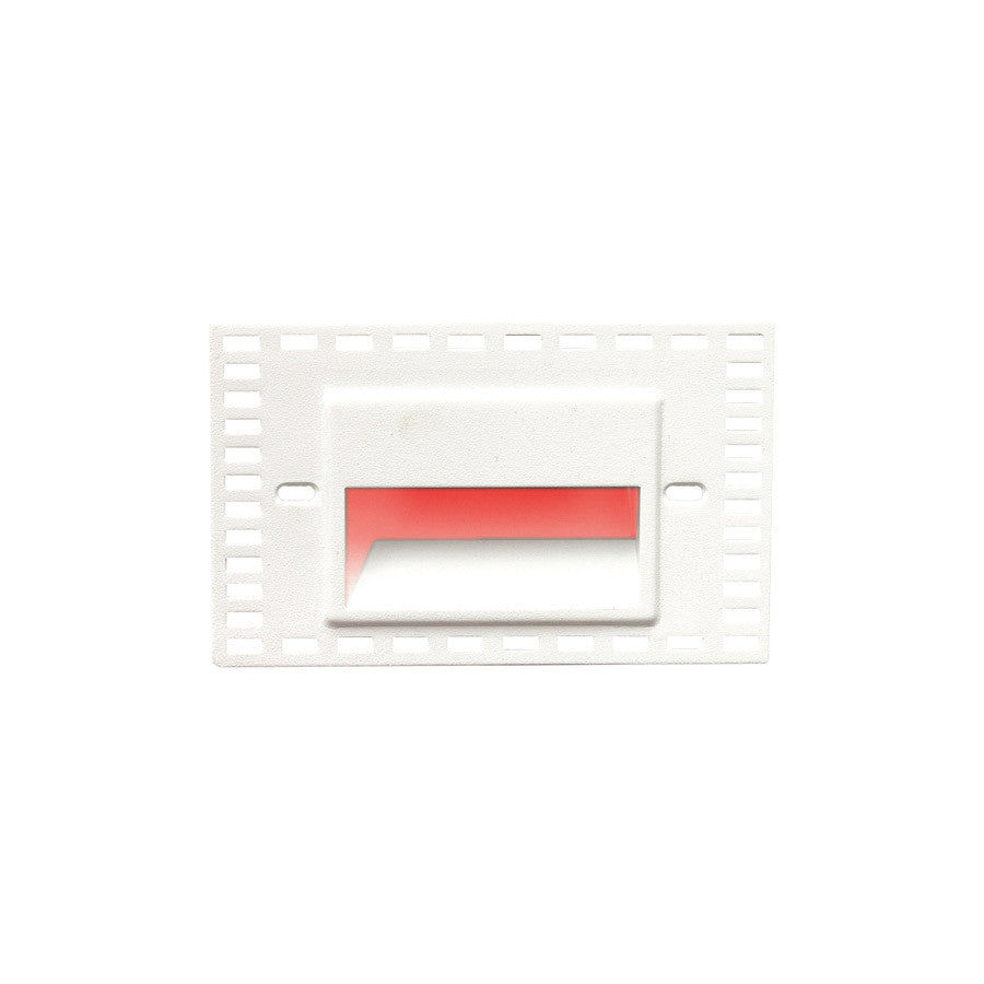 LEDme Horizontal Red Trimless Step and Wall Light in White