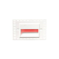 LEDme Horizontal Red Trimless Step and Wall Light in White