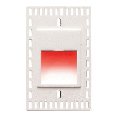 LEDme Vertical Red Trimless Step and Wall Light in White