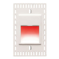 LEDme Vertical Red Trimless Step and Wall Light in White