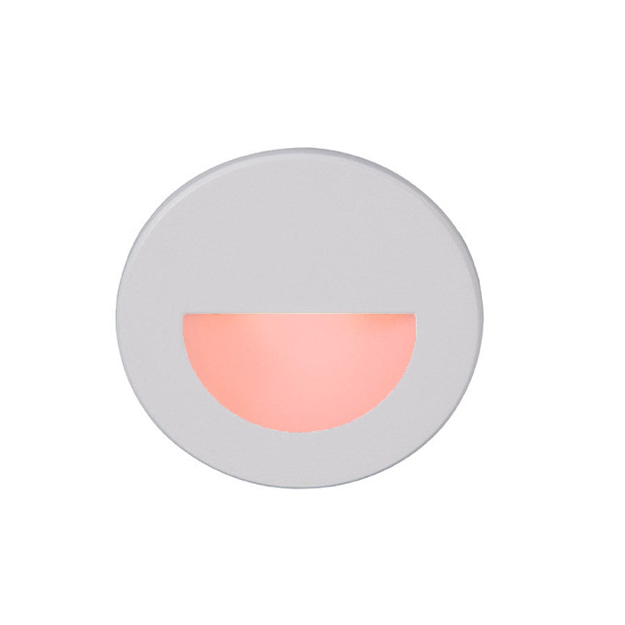 LEDme  Round Red Step and Wall Light in White - WL-LED300-RD-WT