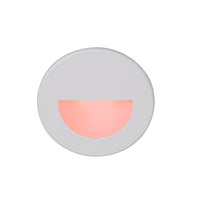 LEDme  Round Red Step and Wall Light in White - WL-LED300-RD-WT