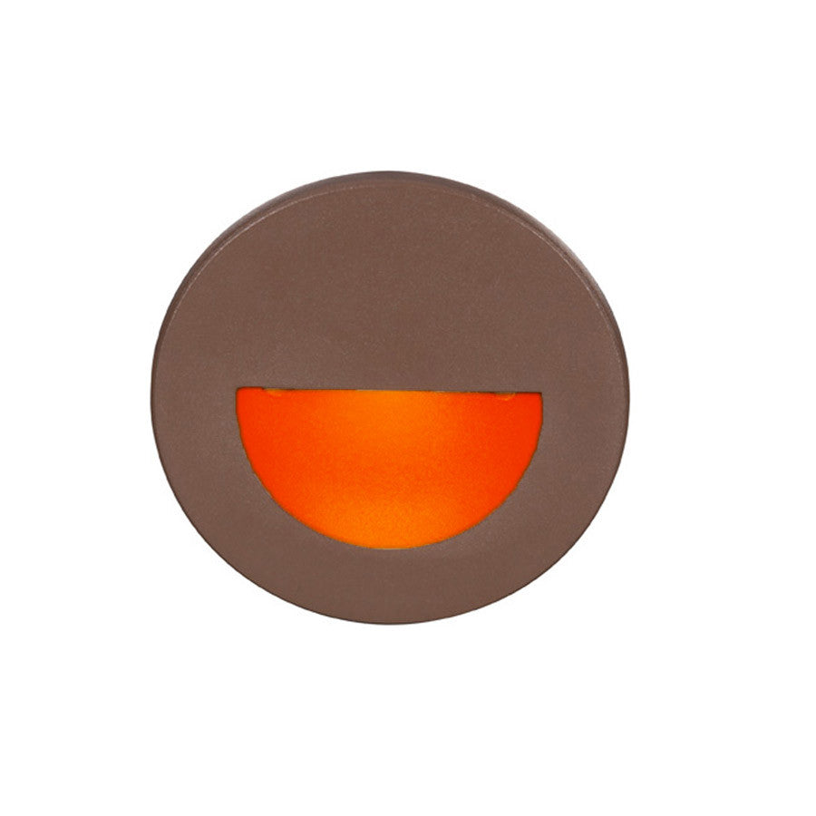 LEDme Round Red Step and Wall Light in Bronze