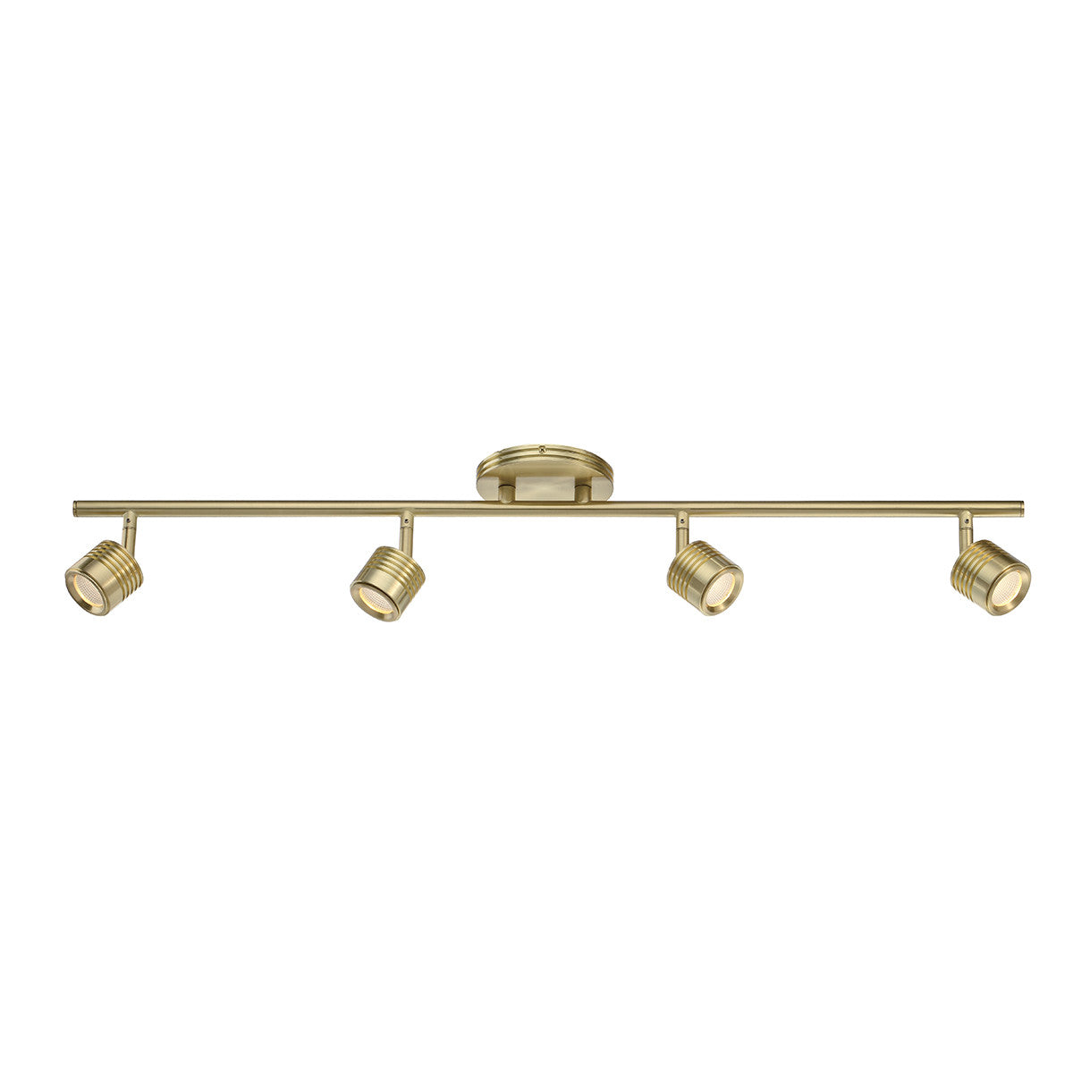 Vector Energy Star LED 4 Light Fixed Rail in Brushed Brass
