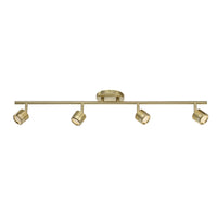 Vector Energy Star LED 4 Light Fixed Rail in Brushed Brass