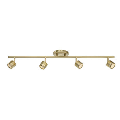 Vector Energy Star LED 4 Light Fixed Rail in Brushed Brass