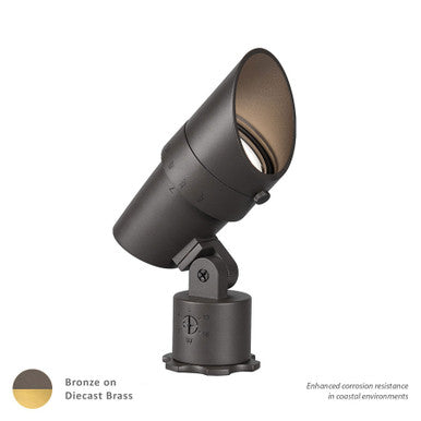 LED 12V Accent Light Adjustable Beam and Output 2700K Warm White in Bronzed Solid Brass