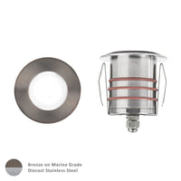 2in. Inground LED 12V Round Indicator Light in Bronzed Stainless Steel