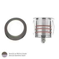 2' Inground LED 12V Slim Round Indicator Light in Bronzed Stainless Steel