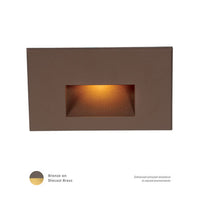 LEDme Horizontal Amber Step and Wall Light in Bronzed Brass