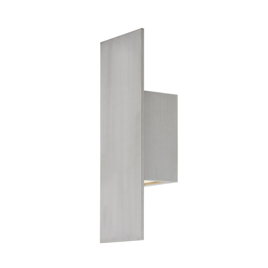 ICON 14in. LED Outdoor Wall Sconce Light 3000K in Brushed Aluminum