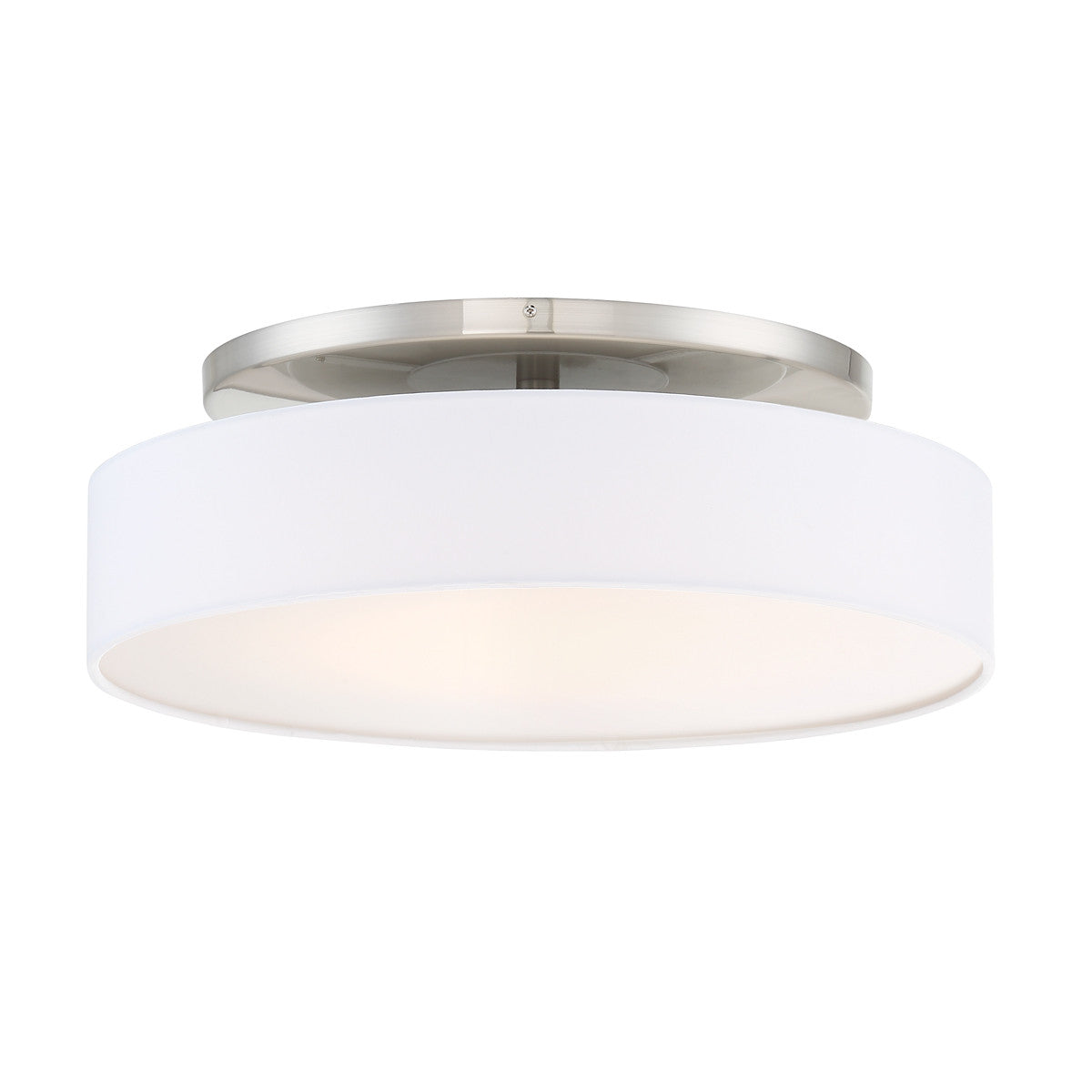MANHATTAN 20in. LED Semi-Flush Mount Light 2700K in Brushed Nickel