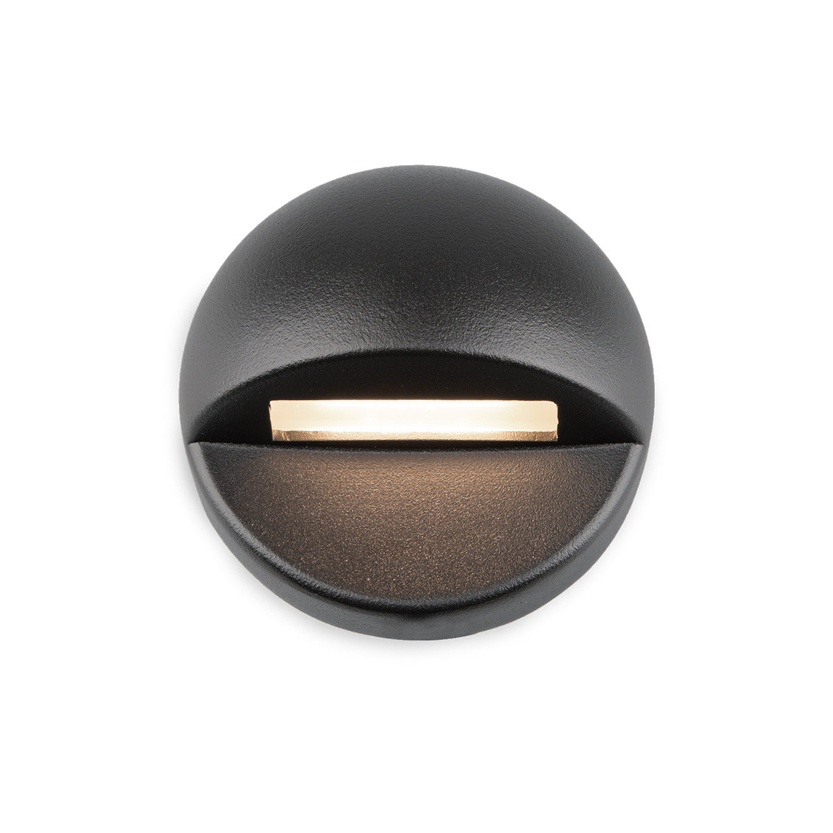 LED 12V Round Deck and Patio Light 2700K Warm White in Black