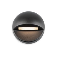 LED 12V Round Deck and Patio Light 2700K Warm White in Black