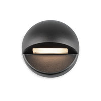 LED 12V Round Deck and Patio Light 2700K Warm White in Black