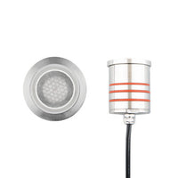 2' Inground LED 12V Round Indicator Light with Honeycomb Louver in Stainless Steel