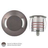 LED 2in. 12V Indicator Light with Bi-Directional Plate in Bronzed Stainless Steel - 2071-30BS