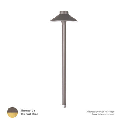 Tiki LED 12V Area Light 2700K in Bronzed Brass