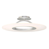 ELEKTRON 28in. LED Semi-Flush Mount Light 3000K in Brushed Aluminum