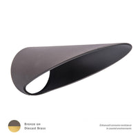 Mini Accent Large Cowl for Glare Reduction in Bronzed Brass
