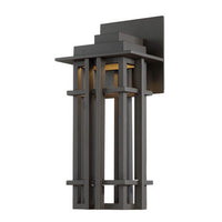 NEST 16in. LED Outdoor Wall Sconce Lantern Light 3000K in Bronze