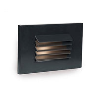 LED Low Voltage Horizontal Louvered Step and Wall Light 2700K in Black