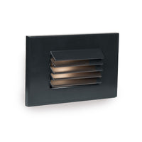 LED Horizontal Louvered Step and Wall Light 120V 3000K in Black