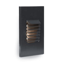 LED Vertical Louvered Step and Wall Light 120V Amber in Black