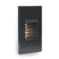 LED Vertical Louvered Step and Wall Light 120V Amber in Black