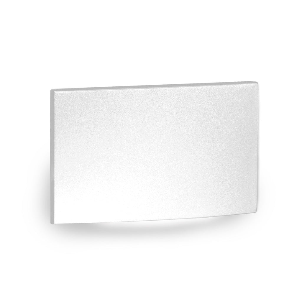 LED Horizontal Scoop Step and Wall Light 277V Amber in White