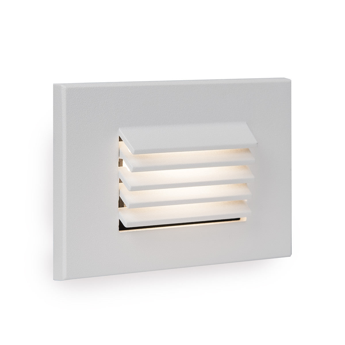 LED Horizontal Louvered Step and Wall Light 277V 3000K in White