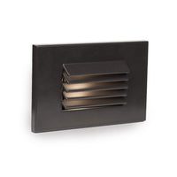 LED Horizontal Louvered Step and Wall Light 277V Amber in Bronze