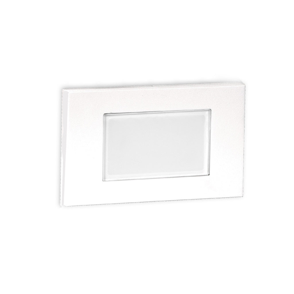 LED Diffused Step and Wall Light 277V Amber in White