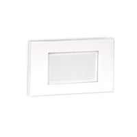 LED Diffused Step and Wall Light 277V Amber in White
