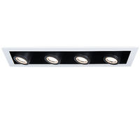 Silo Multiples 2 light Trimmed Non-IC 3500K in White Black