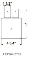 LED Designer Bell Post Light - 23 Inch Diameter - Watt Selectable 150/100/80W - 110-277V - Color Temperature Selectable 30/40/50K - Dimmable - Black Finish - With Double Bell Post Arm Pole Mount & 4 Inch Adapter