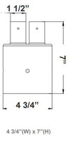 LED Designer Bell Post Light - 20 Inch Diameter - Watt Selectable 100/80/50W - 110-277V - Color Temperature Selectable 30/40/50K - Dimmable - Black Finish - With Double Bell Post Arm Pole Mount & 4 Inch Adapter