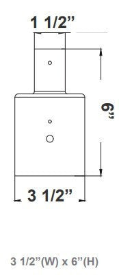 LED Designer Bell Post Light - 23 Inch Diameter - Watt Selectable 150/100/80W - 110-277V - Color Temperature Selectable 30/40/50K - Dimmable - Black Finish - With Single Bell Post Arm Pole Mount & 3 Inch Adapter