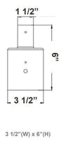 LED Designer Bell Post Light - 23 Inch Diameter - Watt Selectable 150/100/80W - 110-277V - Color Temperature Selectable 30/40/50K - Dimmable - Black Finish - With Single Bell Post Arm Pole Mount & 3 Inch Adapter
