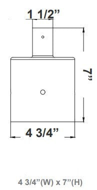 LED Designer Bell Post Light - 23 Inch Diameter - Watt Selectable 150/100/80W - 110-277V - Color Temperature Selectable 30/40/50K - Dimmable - Black Finish - With Single Bell Post Arm Pole Mount & 4 Inch Adapter