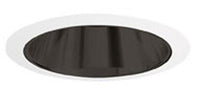 Juno 5IN Downlight Cone Trim, Black, White Trim Ring - 207 BWH
